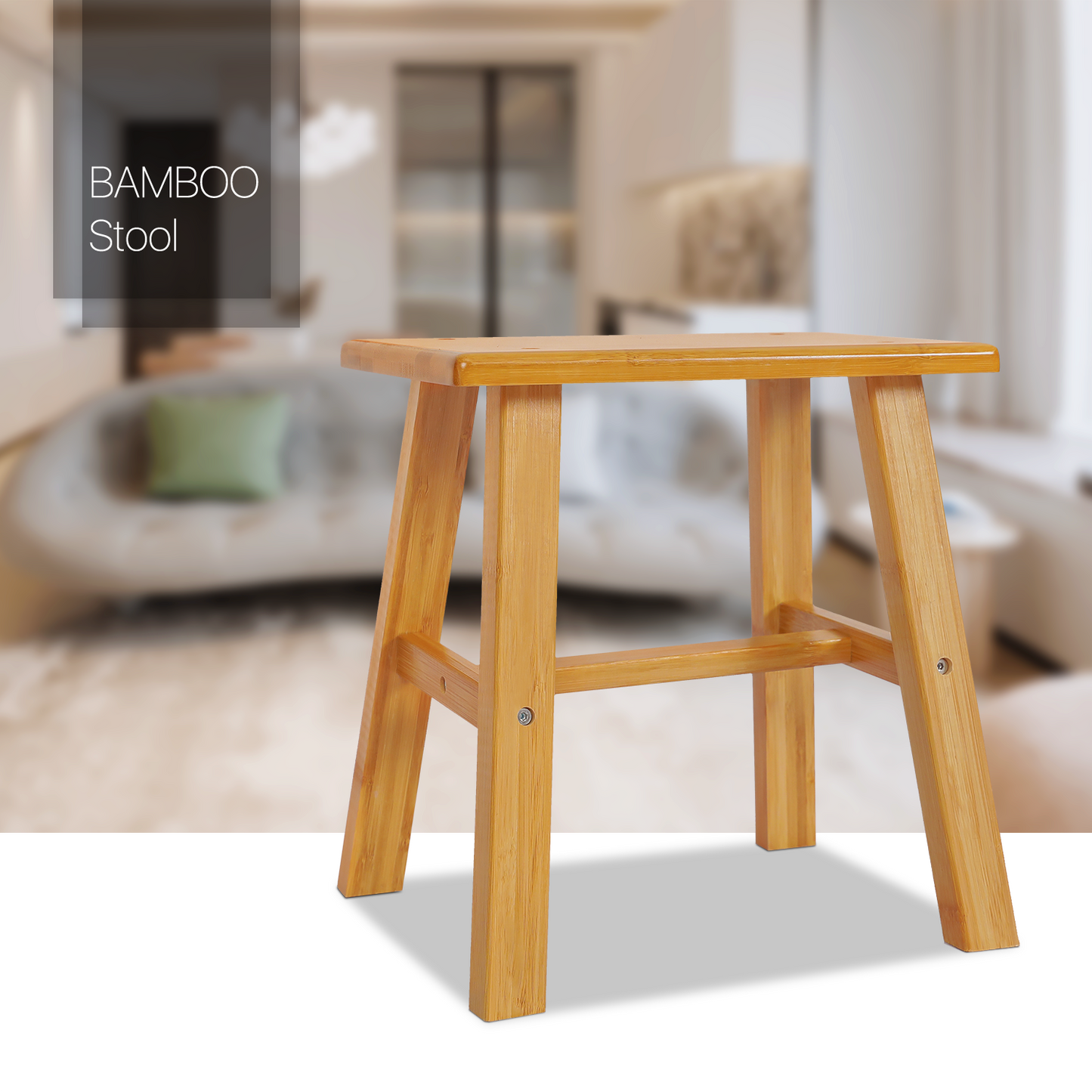 Simple Stool Foot Rest - Rectangle - Natural