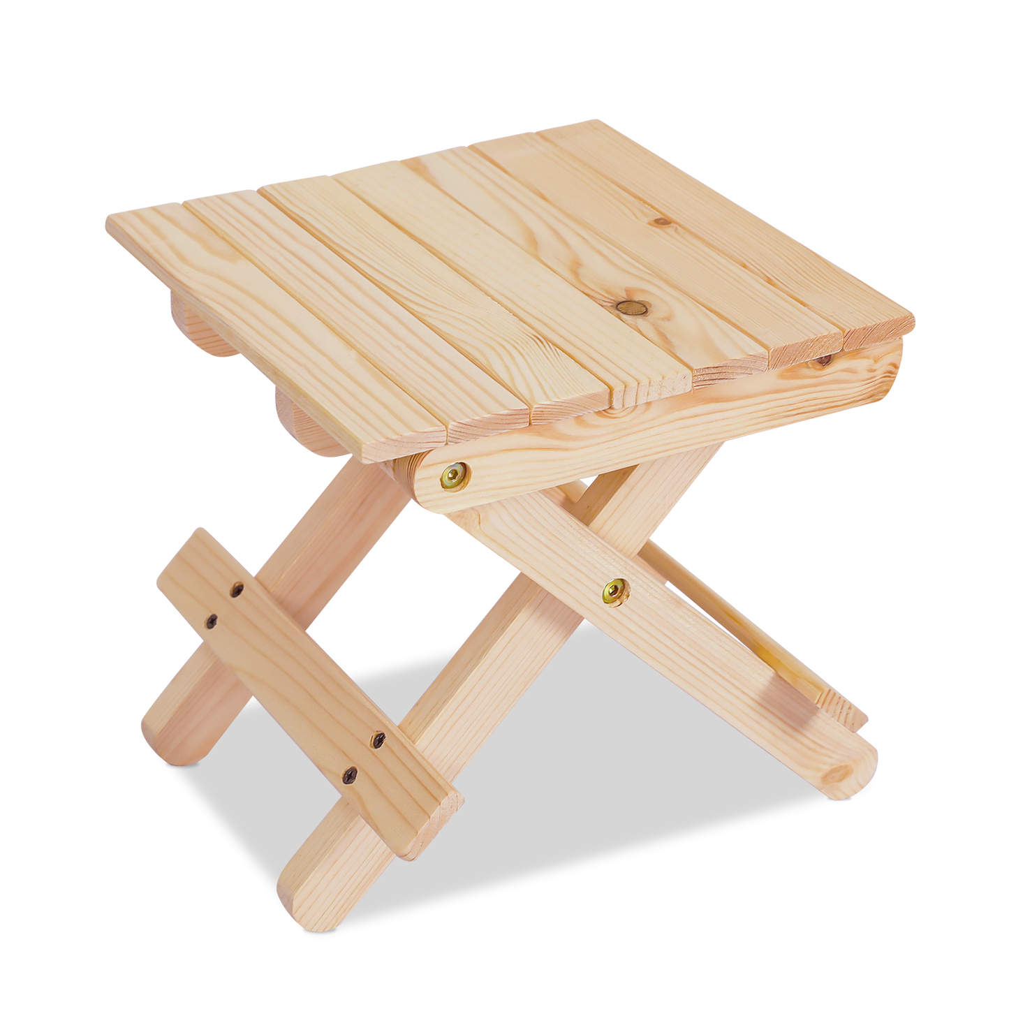 Wooden Mini Folding Stool Foot Rest - 10" - Natural