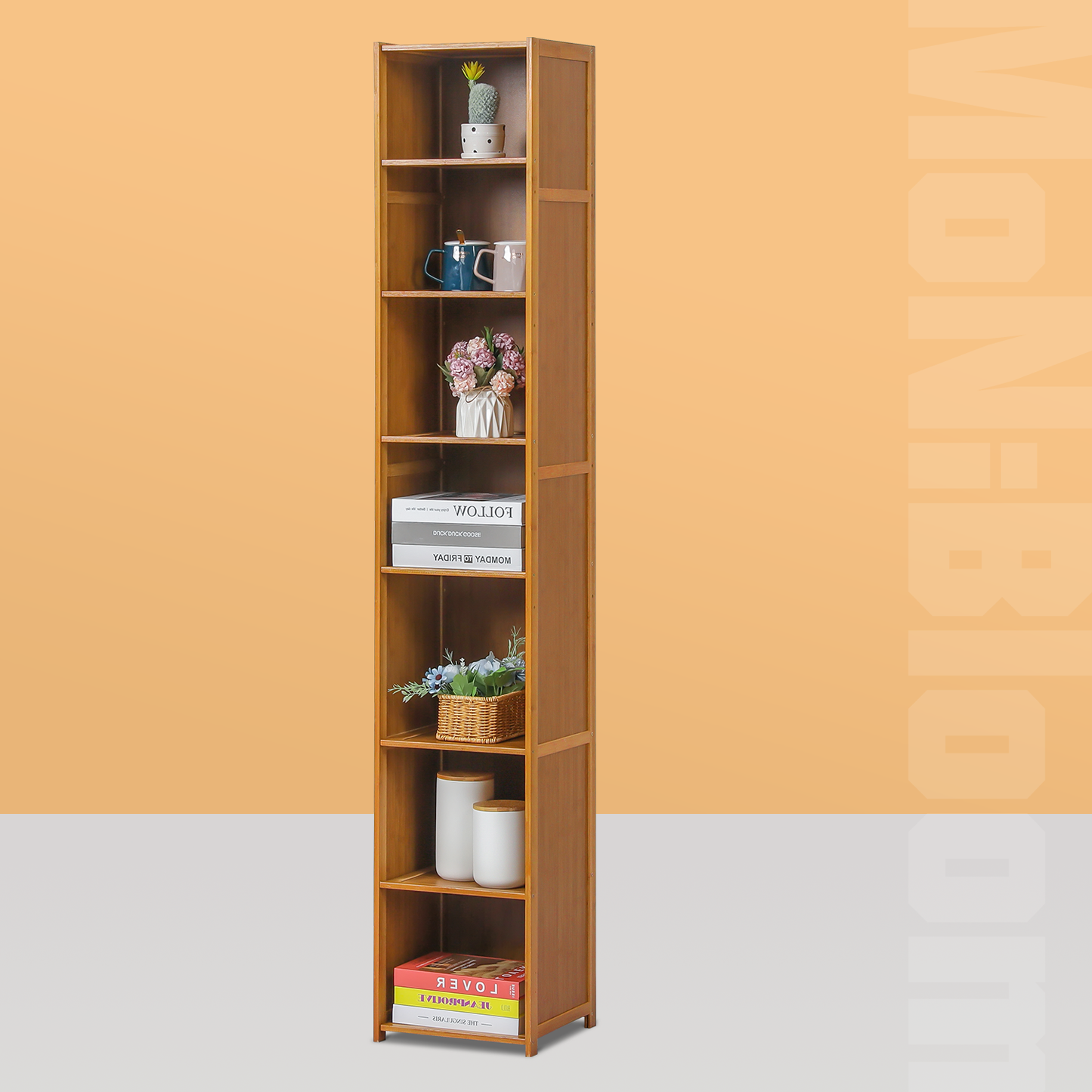 Multi-Functional Freestanding Display Storage Shelf - 7 Tier - Brown