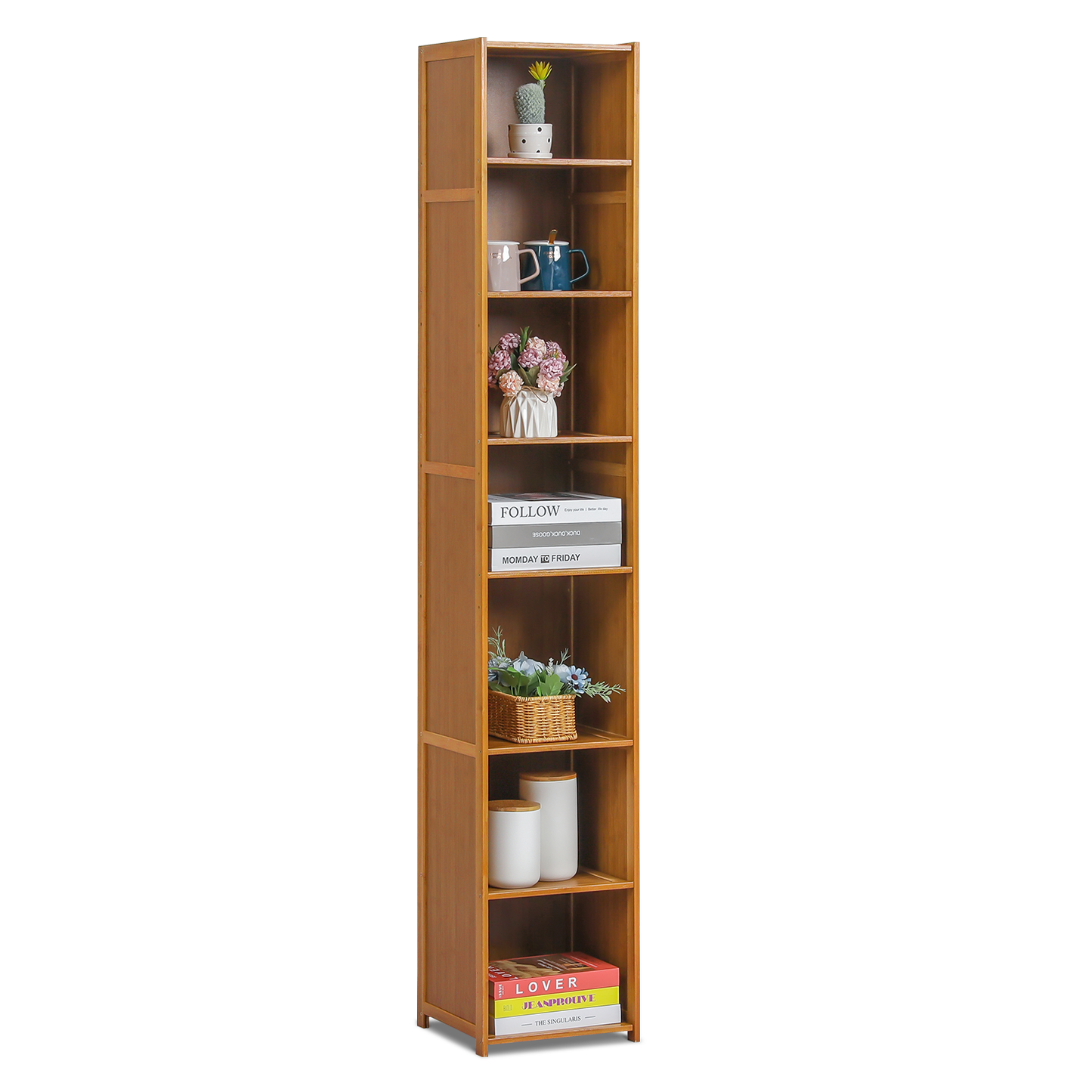 Multi-Functional Freestanding Display Storage Shelf - 7 Tier - Brown