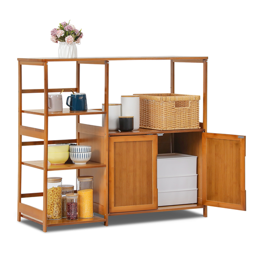 Freestanding Kitchen Cupboard - Bottom Storage Sideboard - 39" - Brown