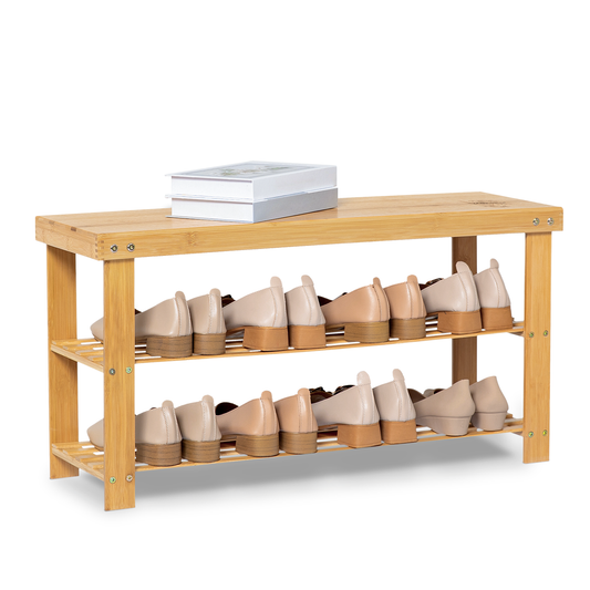 Entryway Shoe Changing Bench - Natural