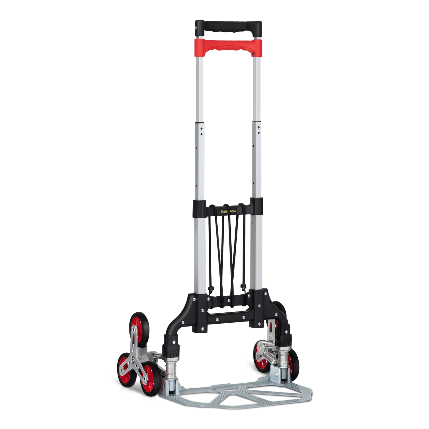 6-Wheeled Folding Hand Truck w/Stair Climber - Black/Silver