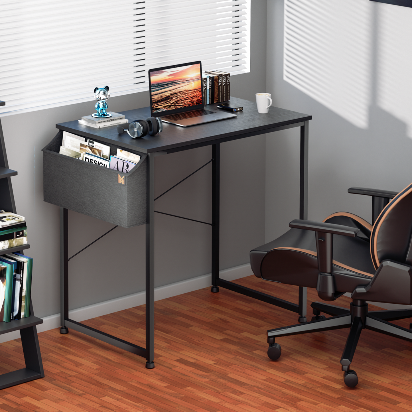 Black Willow Wood Computer Desk (Various sizes) - with Storage Bag