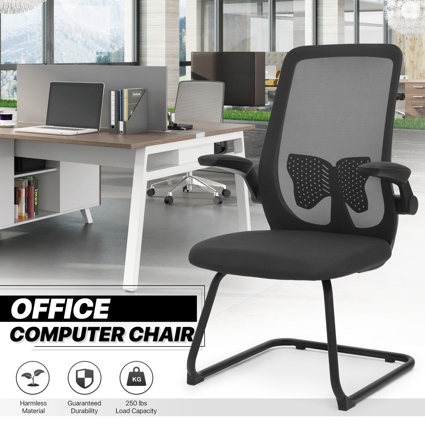 Mesh Slad Base Guest Chair