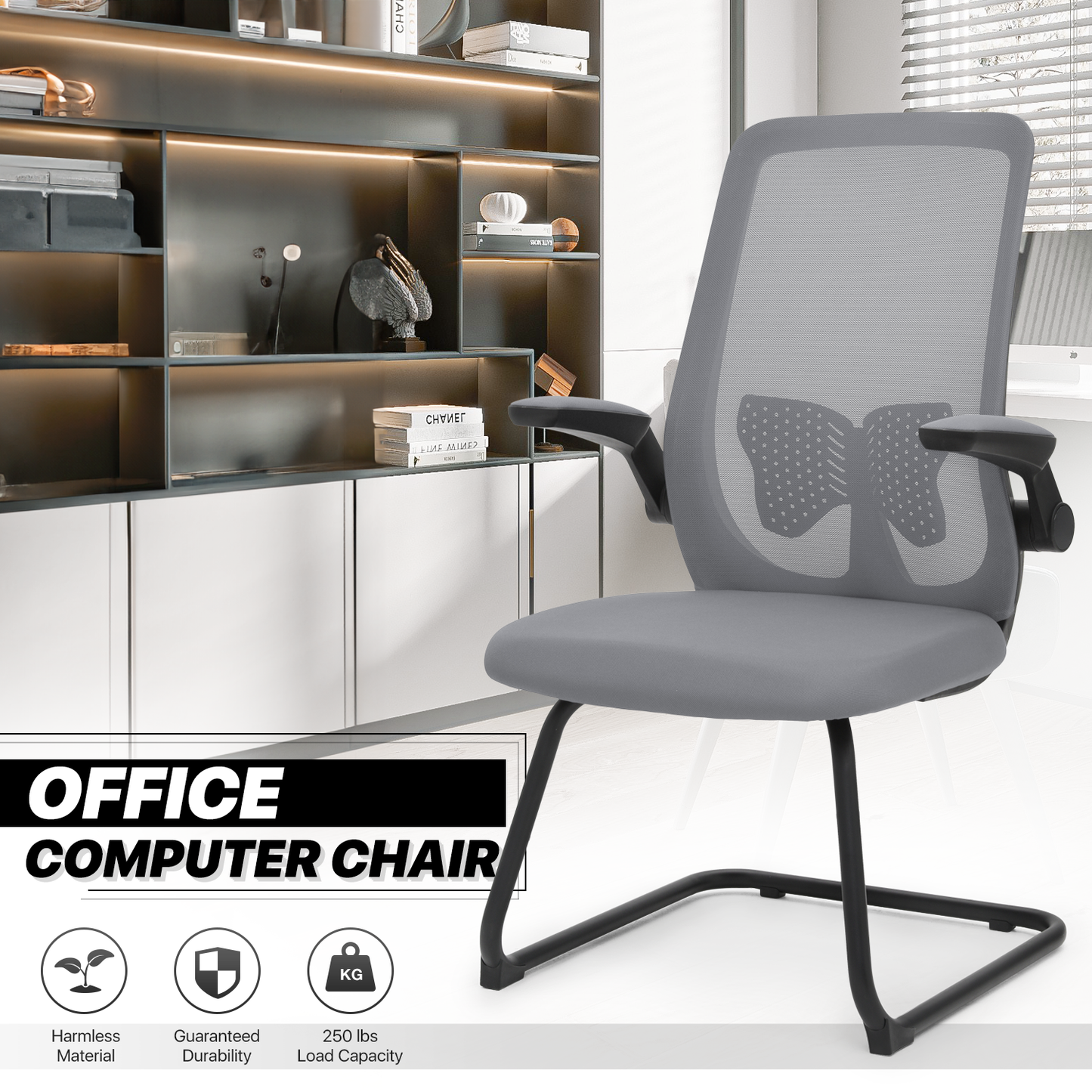 Mesh Slad Base Guest Chair