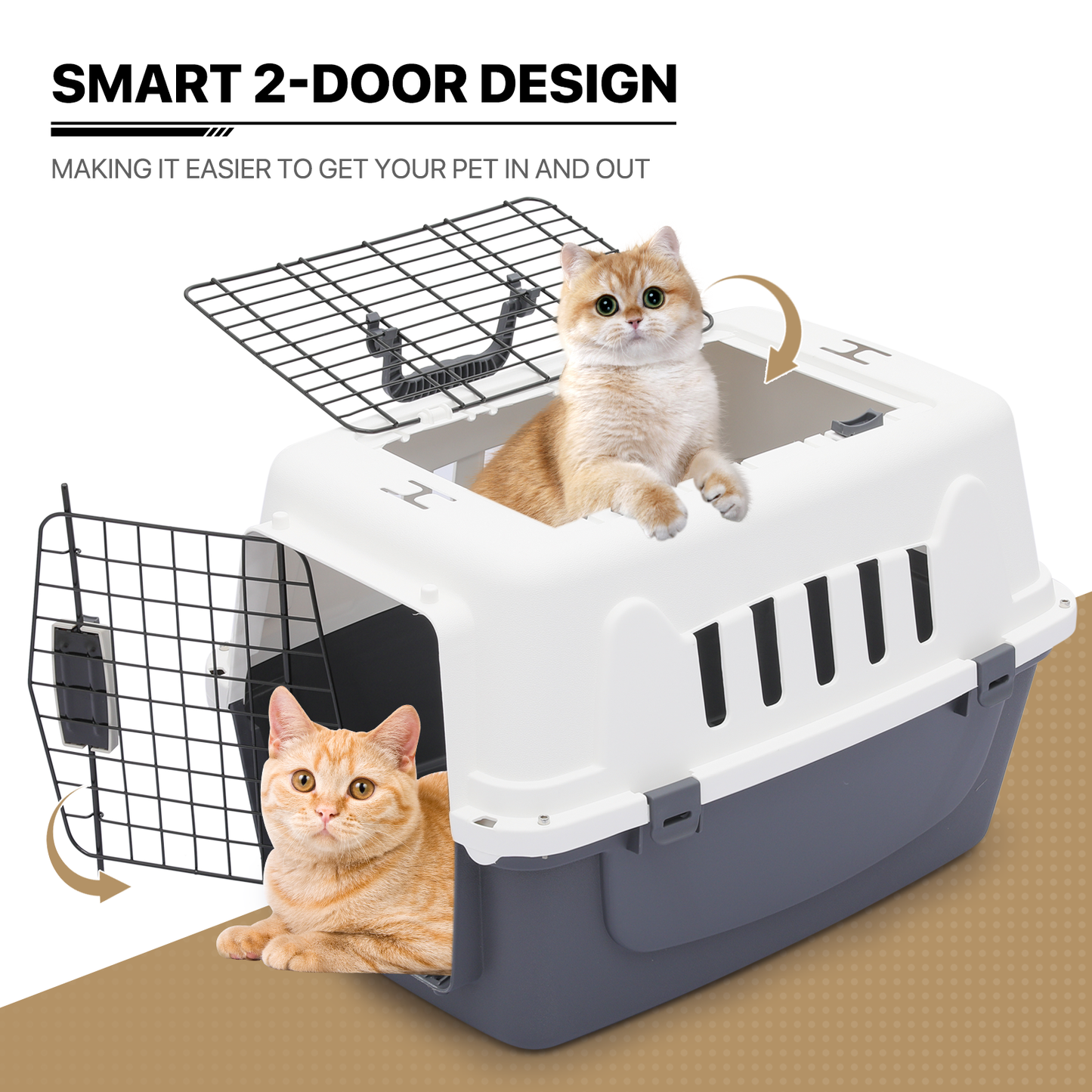 22" Pet Hard Sided Travel Carrier