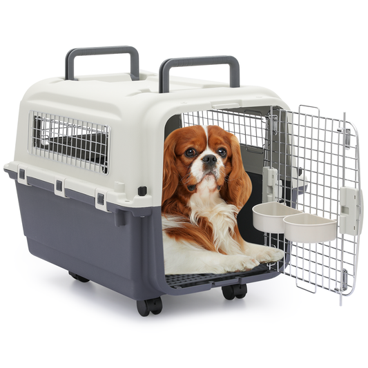 25" Pet Hard Sided Travel Carrier - Up to 25 lbs - Detachable Door