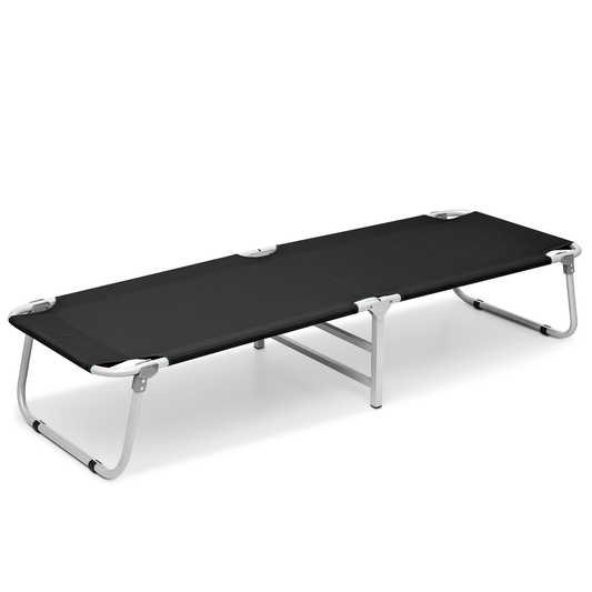 Foldable Military Cot Oxford Reclinable Portable Sleeping Bed w/Dust Cover