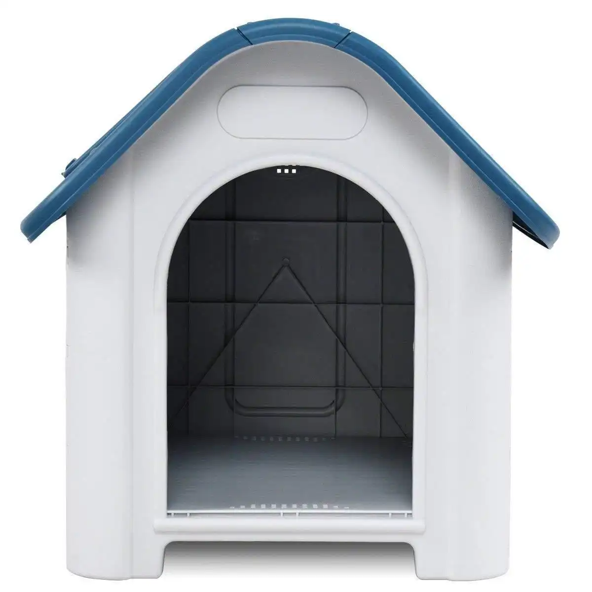 30" High Waterproof Plastic Dog House Pet Kennel Up to 30LB