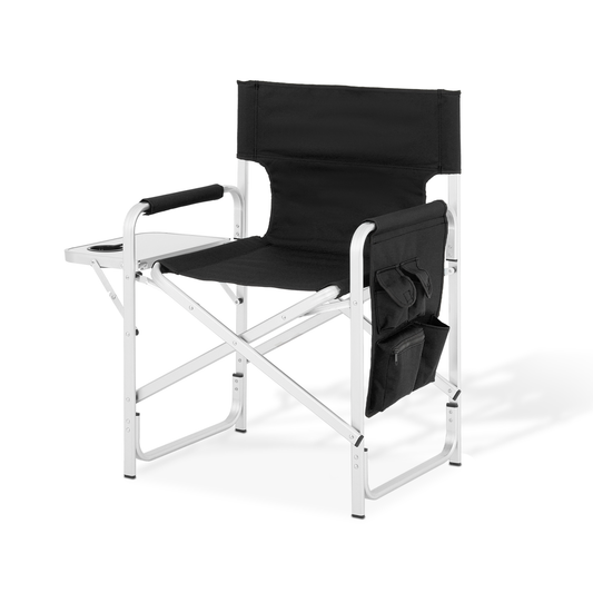 Foldable Director Chair-34.5" Seat Height-Cup Holder Tray+Side Pocket