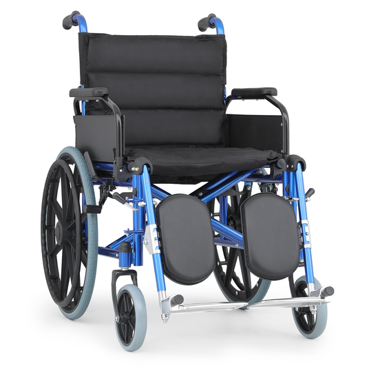 Wheelchair - Steel Frame Textile Seat w/Removable Oxford Cloth Cushion - 18.5*16'' Seat Size