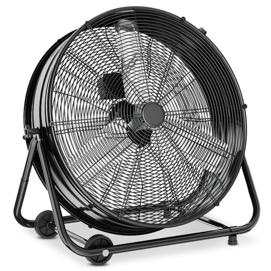 24" Rolling Floor Fan - 3 Speeds - Adjustable Tilt