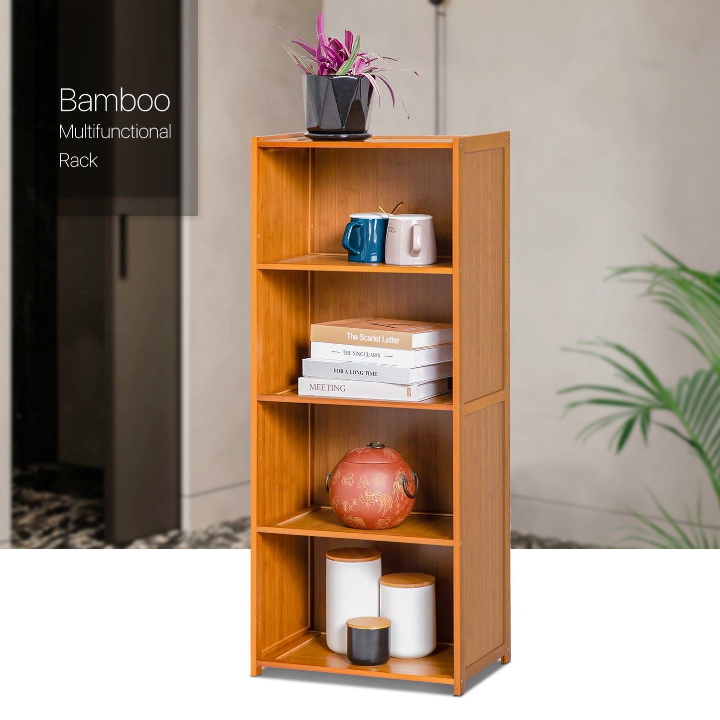 Doorless Bookcase - Brown