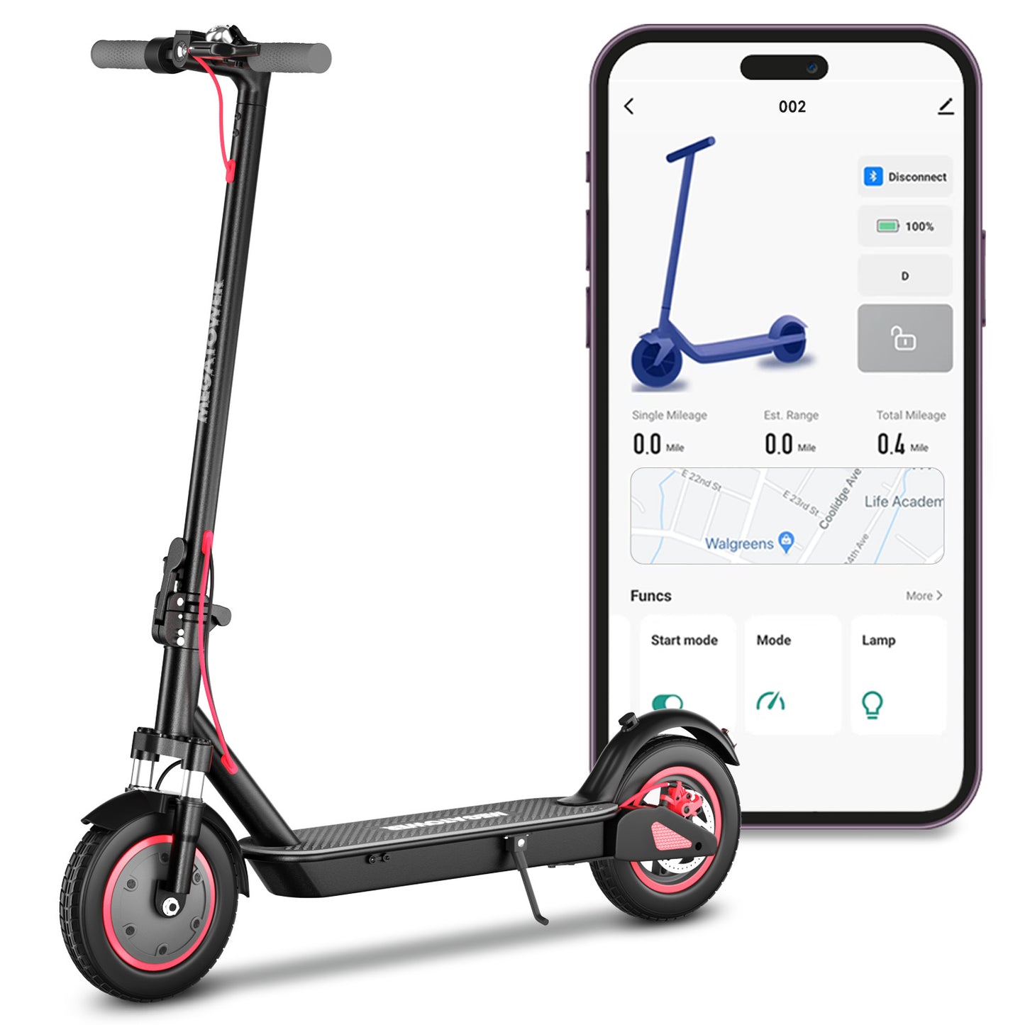 Electric Scooter - 36V, 12.5A, Black