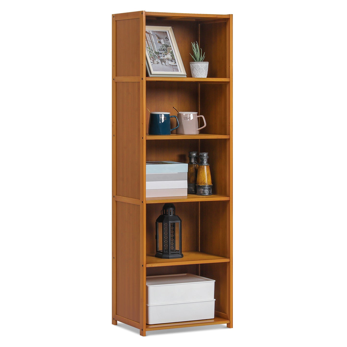 Multi-Functional Storage Organizer Shelf - 5 Tier - Brown