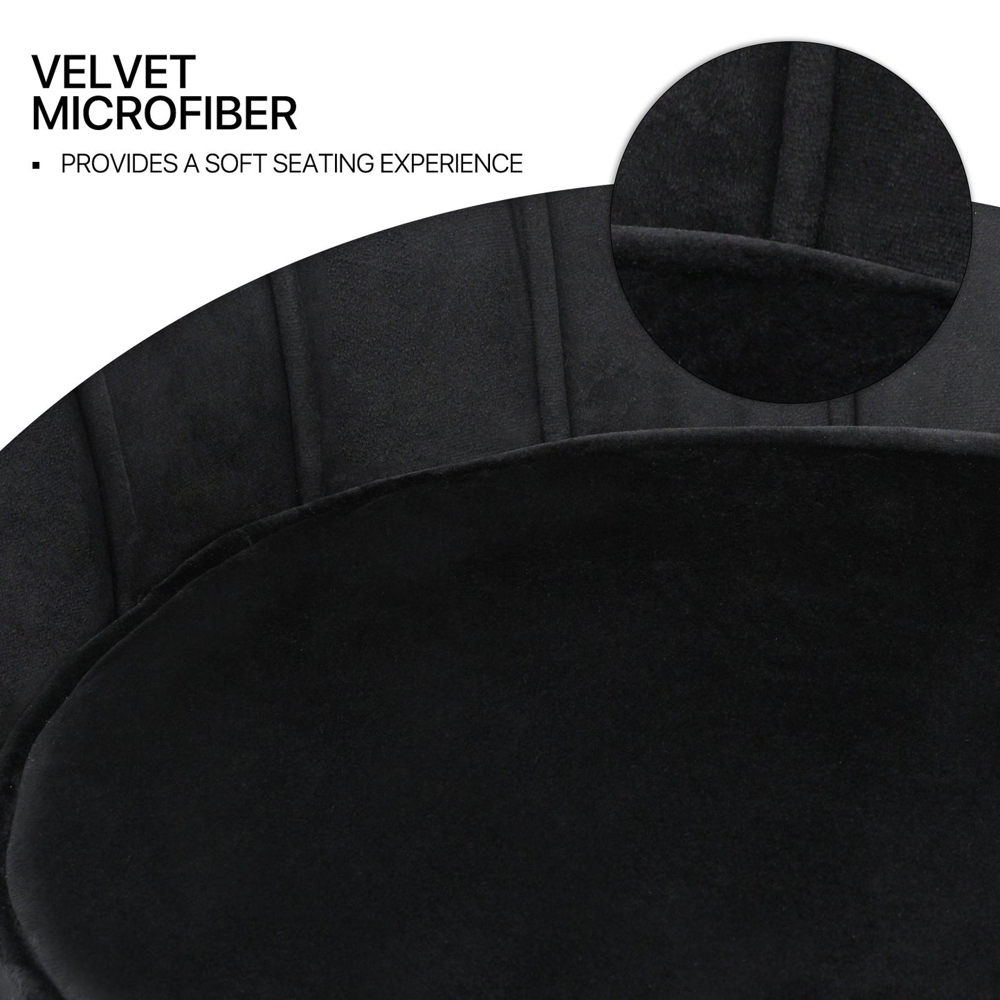 Velvet Upholstered Vanity Accent Chair Armchair w/Footrest - Scalloped Back