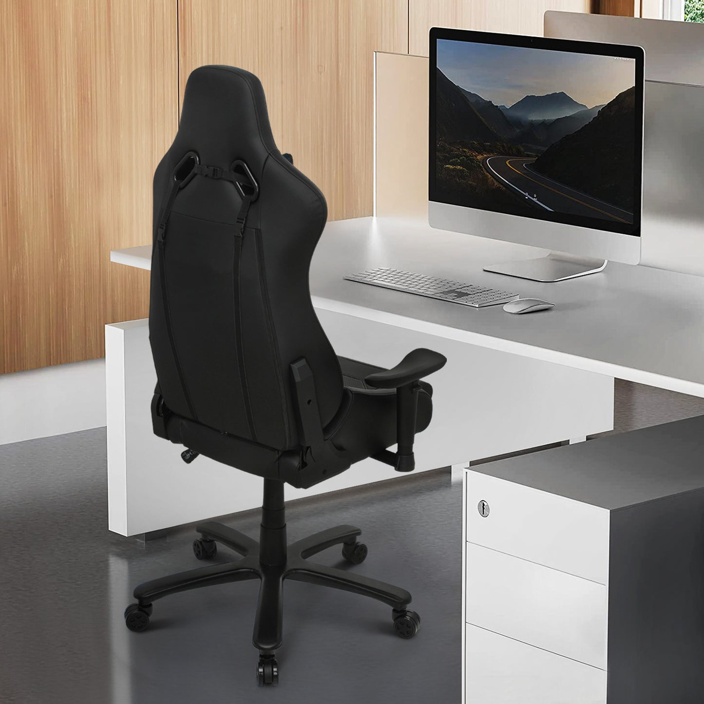 Gaming Chair w/Lumbar Support & Headrest #006