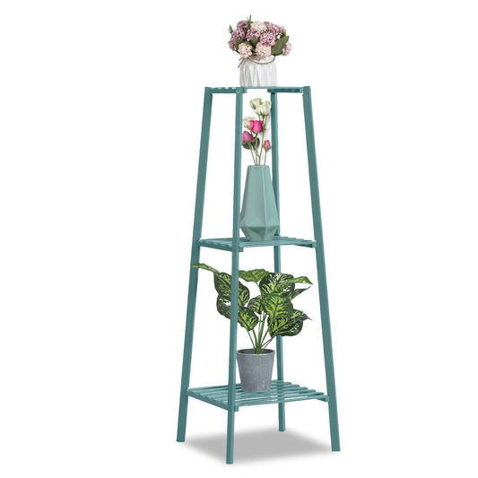 Simplified Flower Plant Stand Display Tower - A Shape - Green