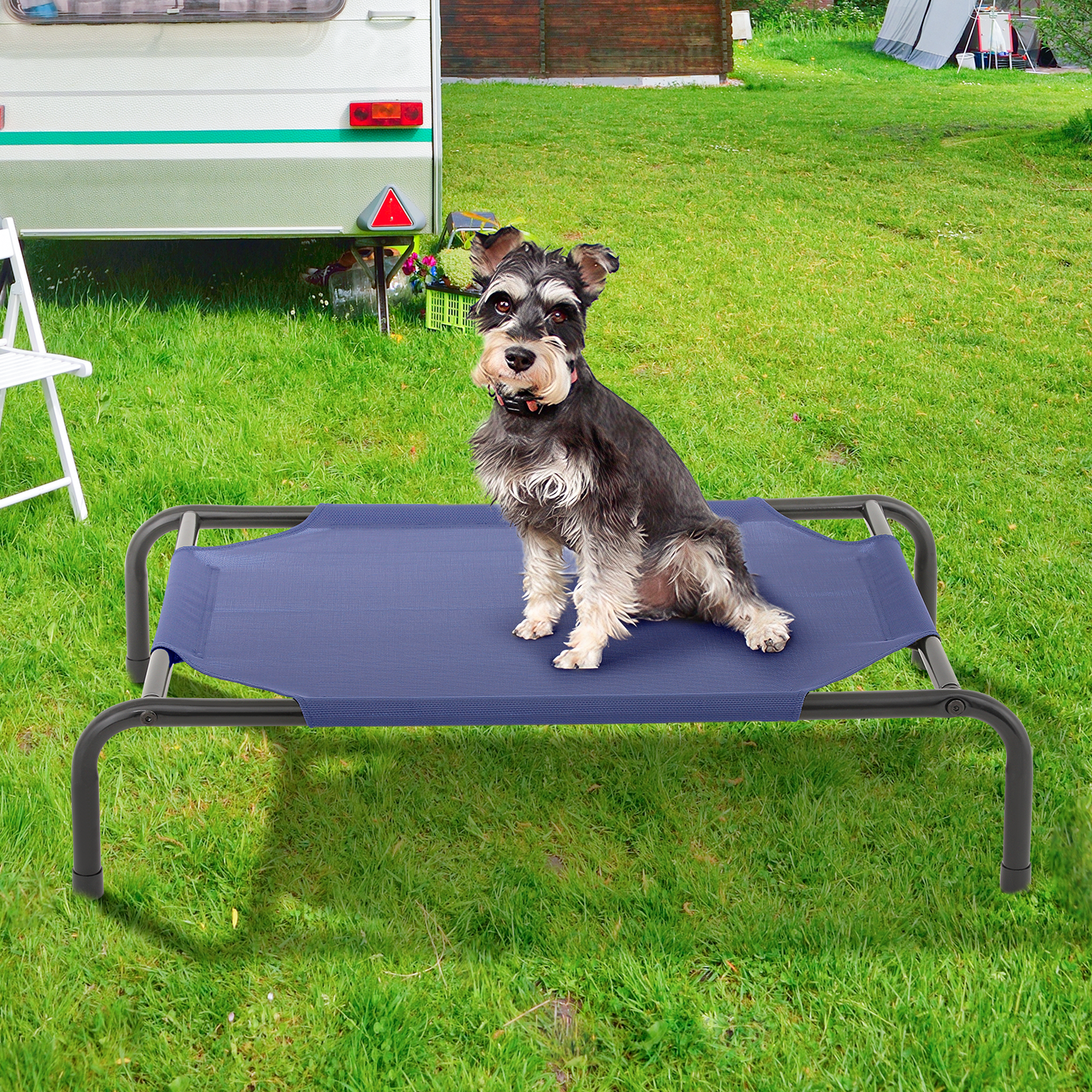 Elevated Dog Bed - Non-Slip Cooling Pet Bed - 35'' Length