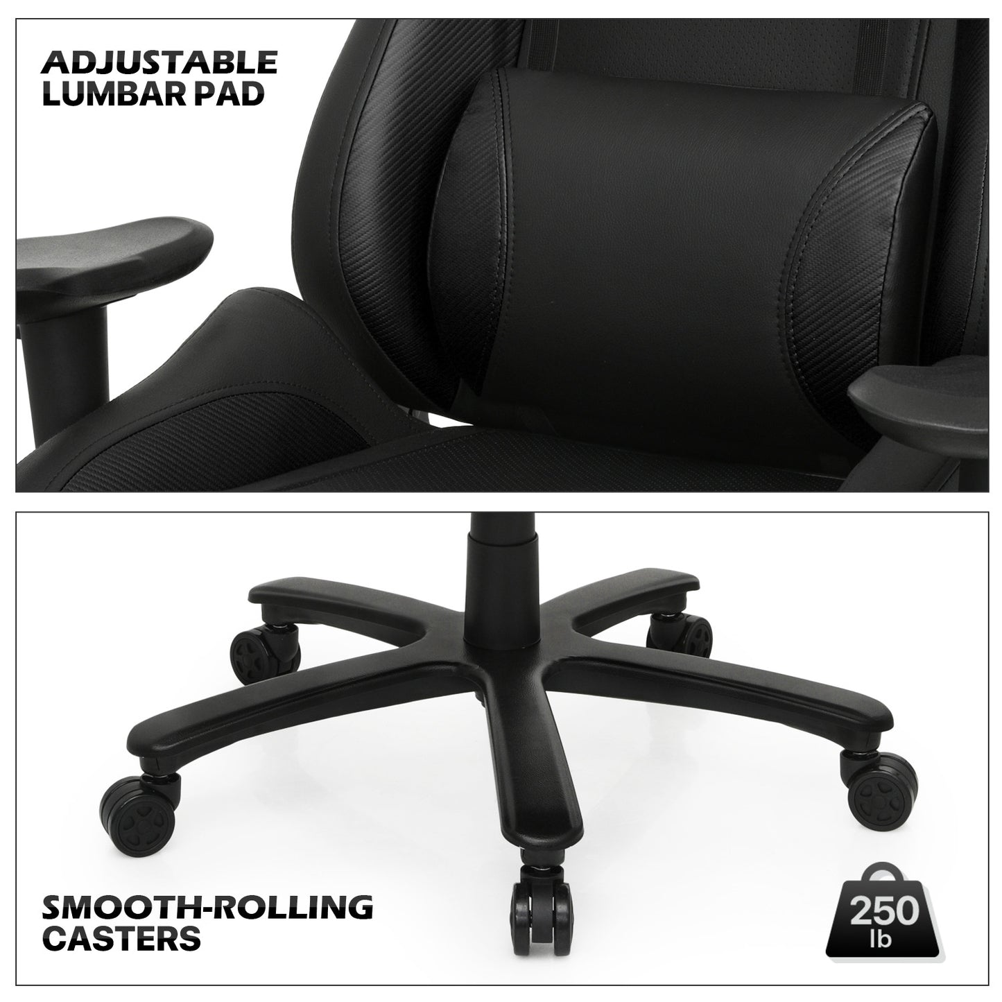 Gaming Chair w/Lumbar Support & Headrest #006 – MoNiBloom