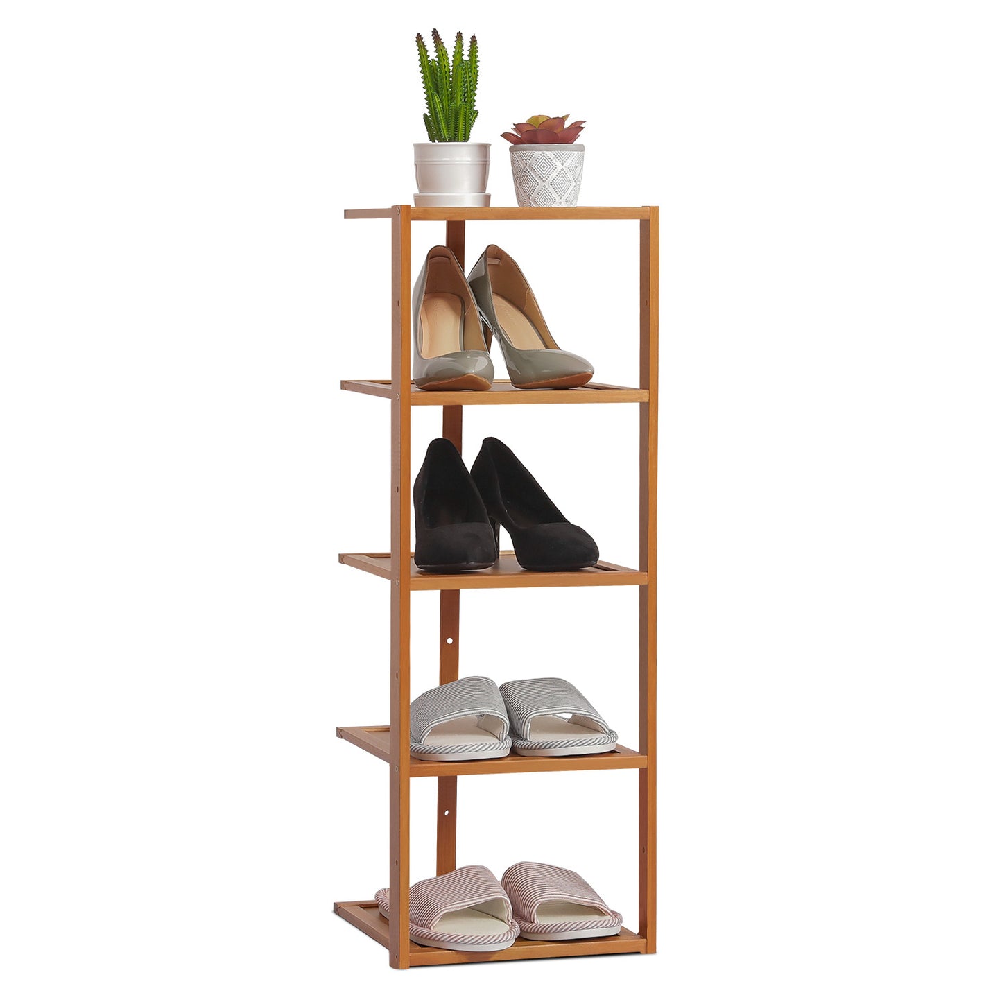 11" Single Stand Shoe Rack - Brown