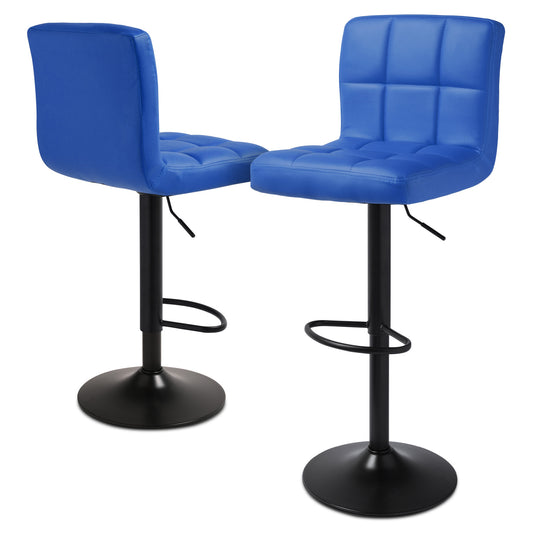 Grid Pattern Bar Stool 2 Pcs