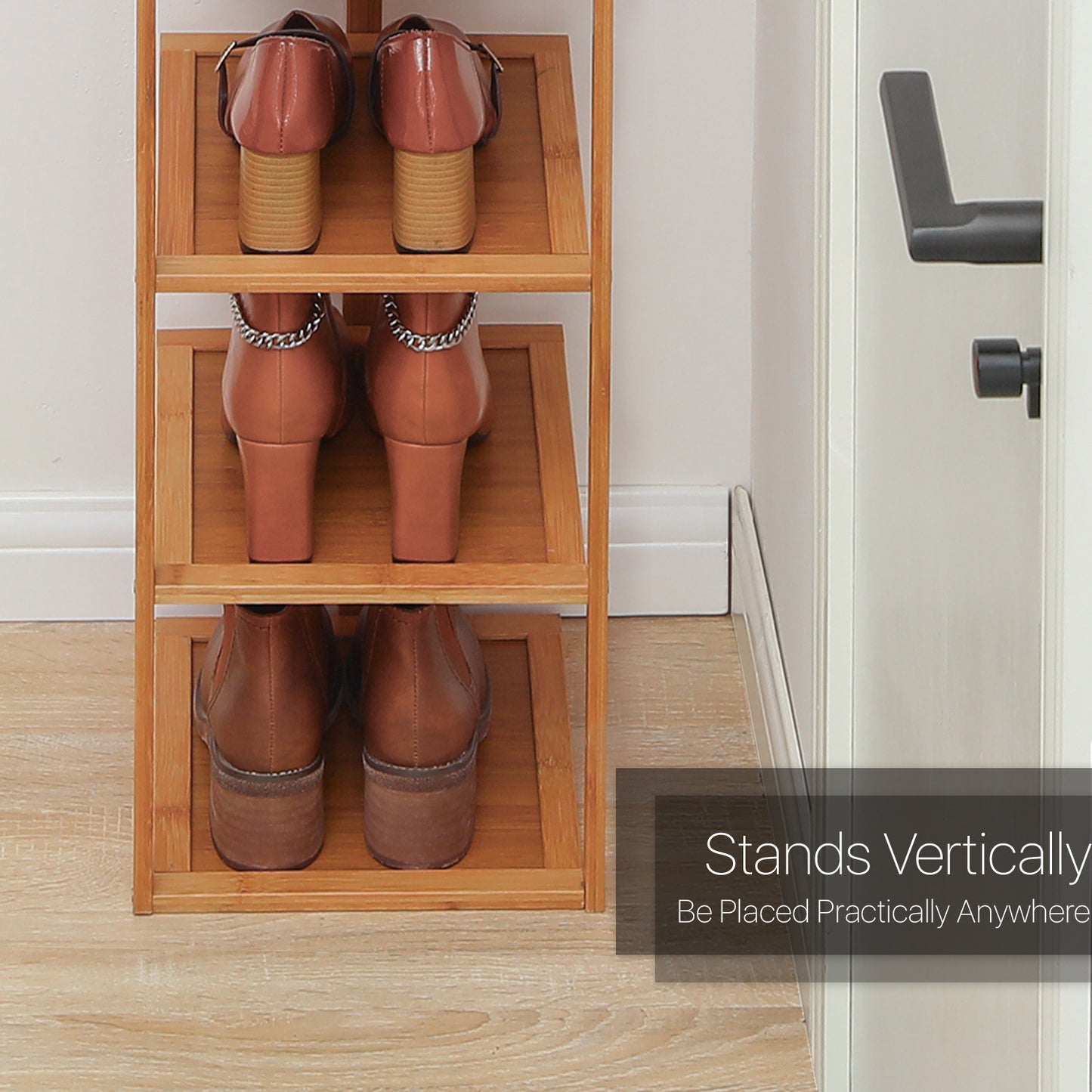 11" Single Stand Shoe Rack - Brown