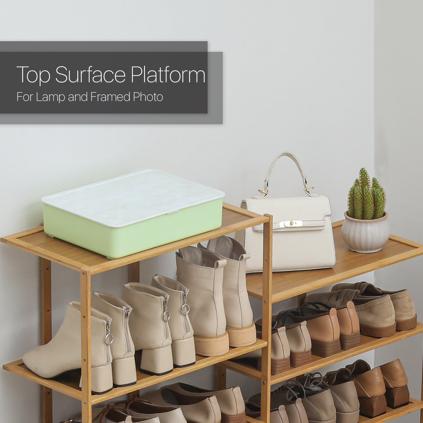 40" Twin Stand Shoe Rack - Natural