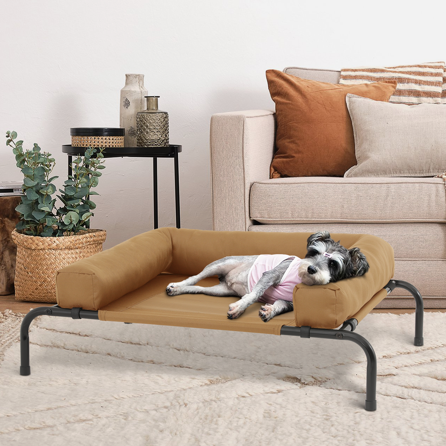 Elevated Dog Bed - w/ Removable Bolster - 35.5'' Length