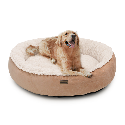 Pet Bed - Round - 36'' Diameter - Short Plush - Machine Washable