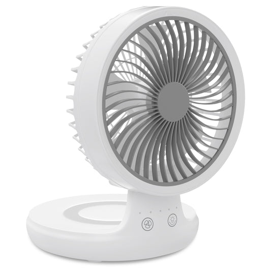 8" USB Foldable Oscillation Fan - 4 Speed & LED Light