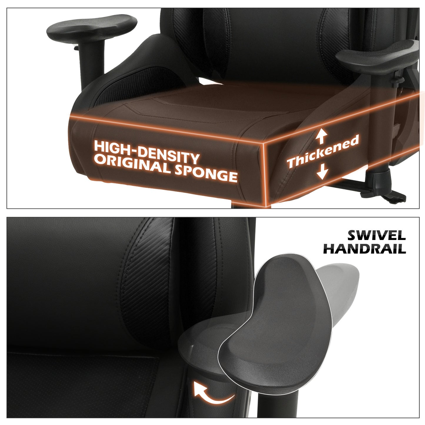 Gaming Chair w/Lumbar Support & Headrest #006