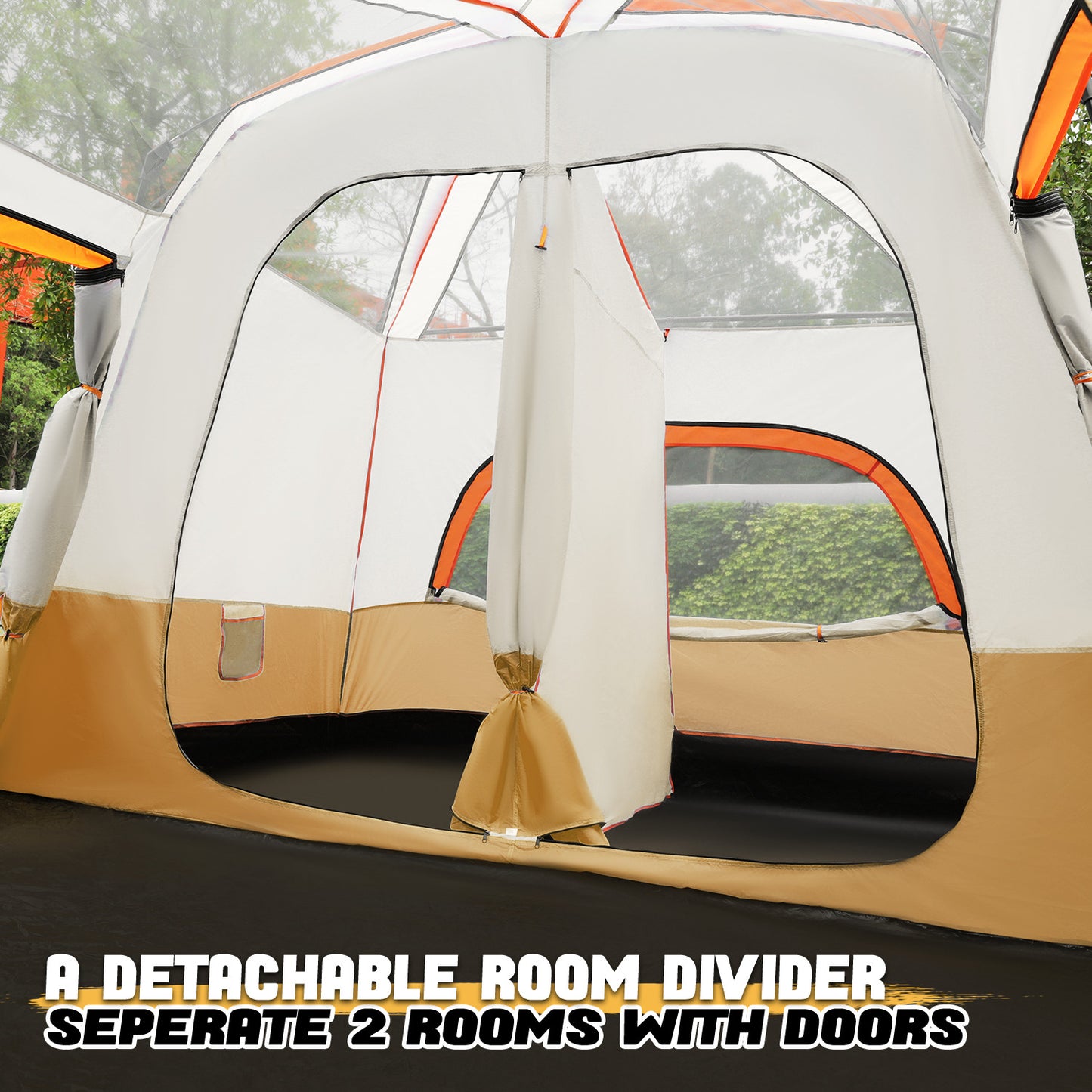 181'' Length Camping Tent - Detachable Room Divider