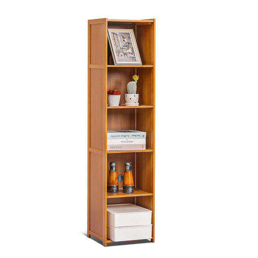 Multi-Functional Freestanding Display Storage Shelf - 5 Tier - Brown