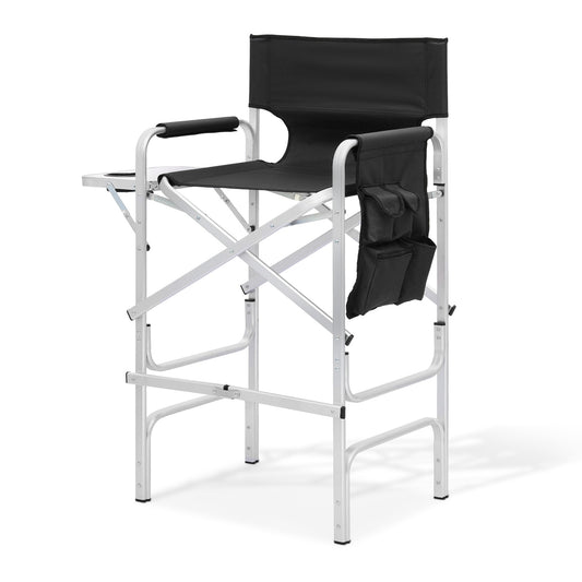 Foldable Director Chair-31" Seat Height-Cup Holder Tray+Side Pocket