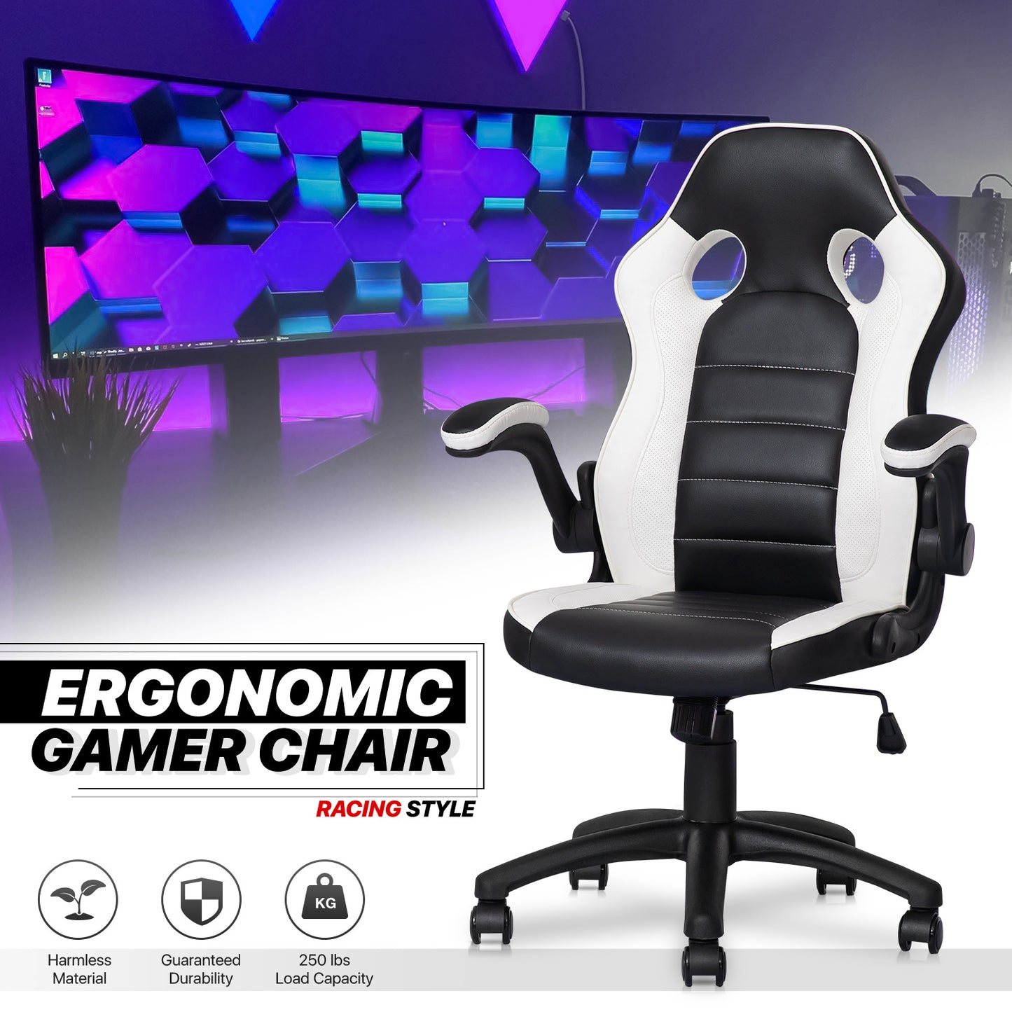 Two-Tone Racing Game Chair
