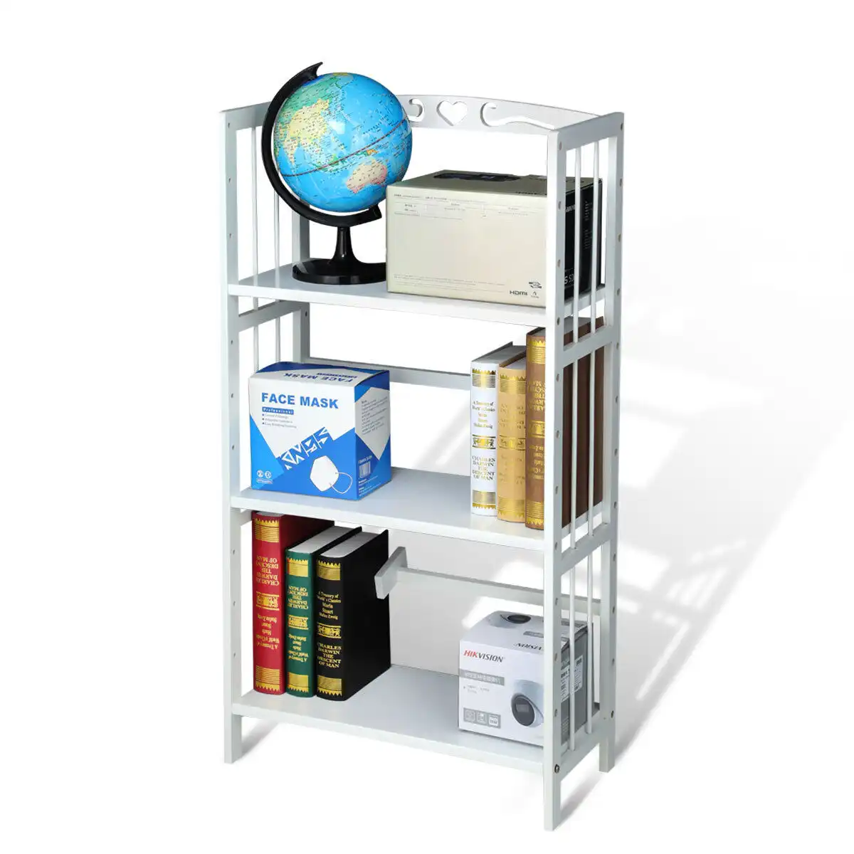 3 Tiers Bookshelf - White
