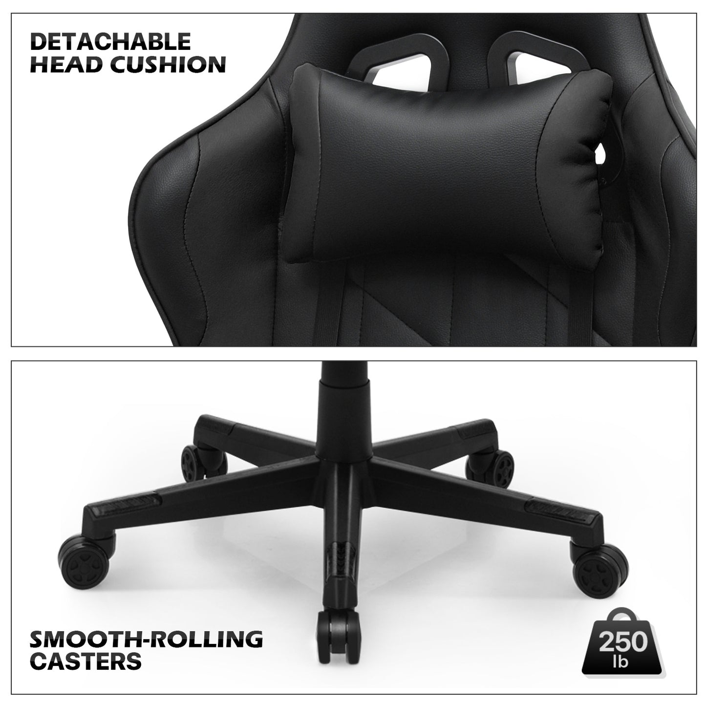 Gaming Chair w/Lumbar Support & Headrest #005