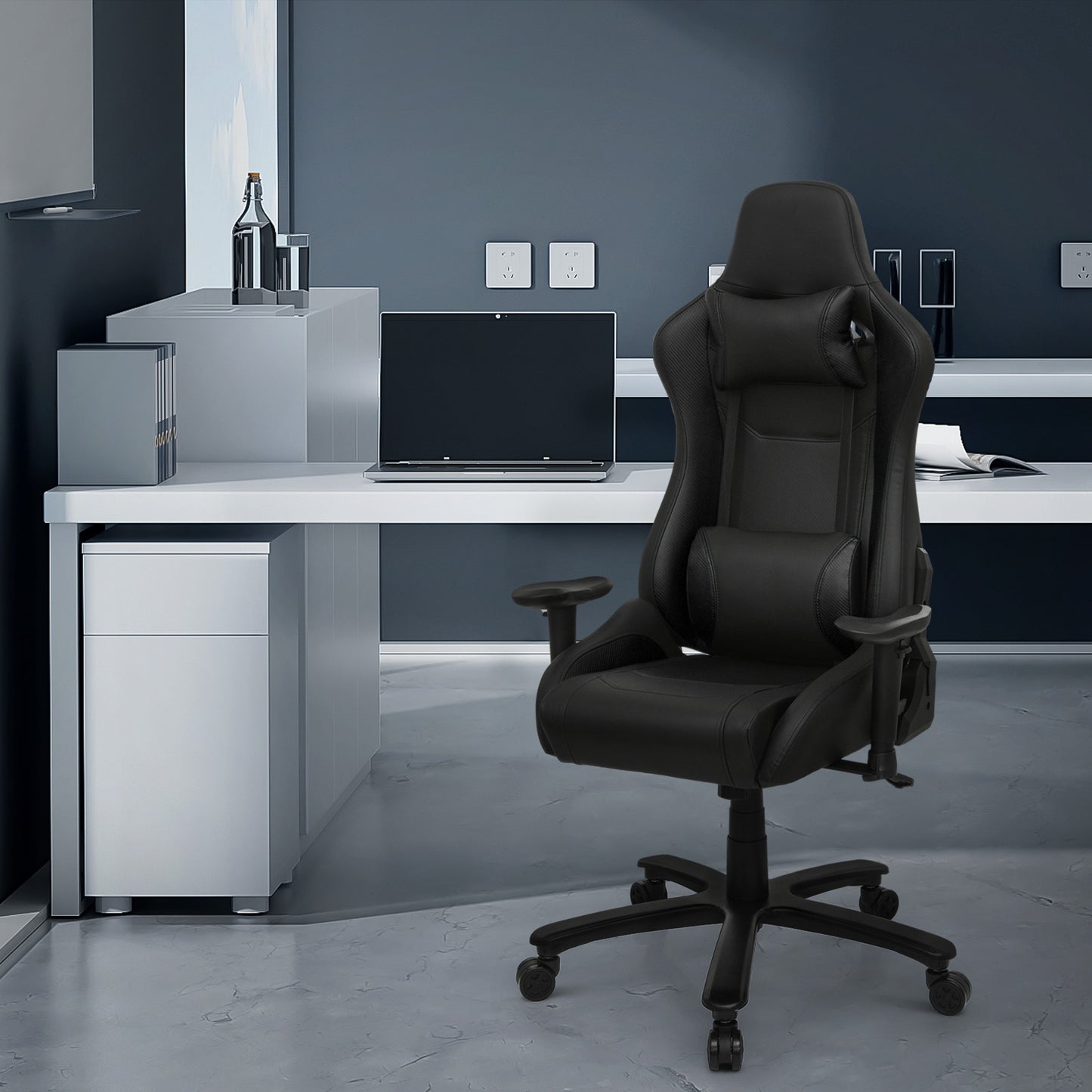 Gaming Chair w/Lumbar Support & Headrest #006