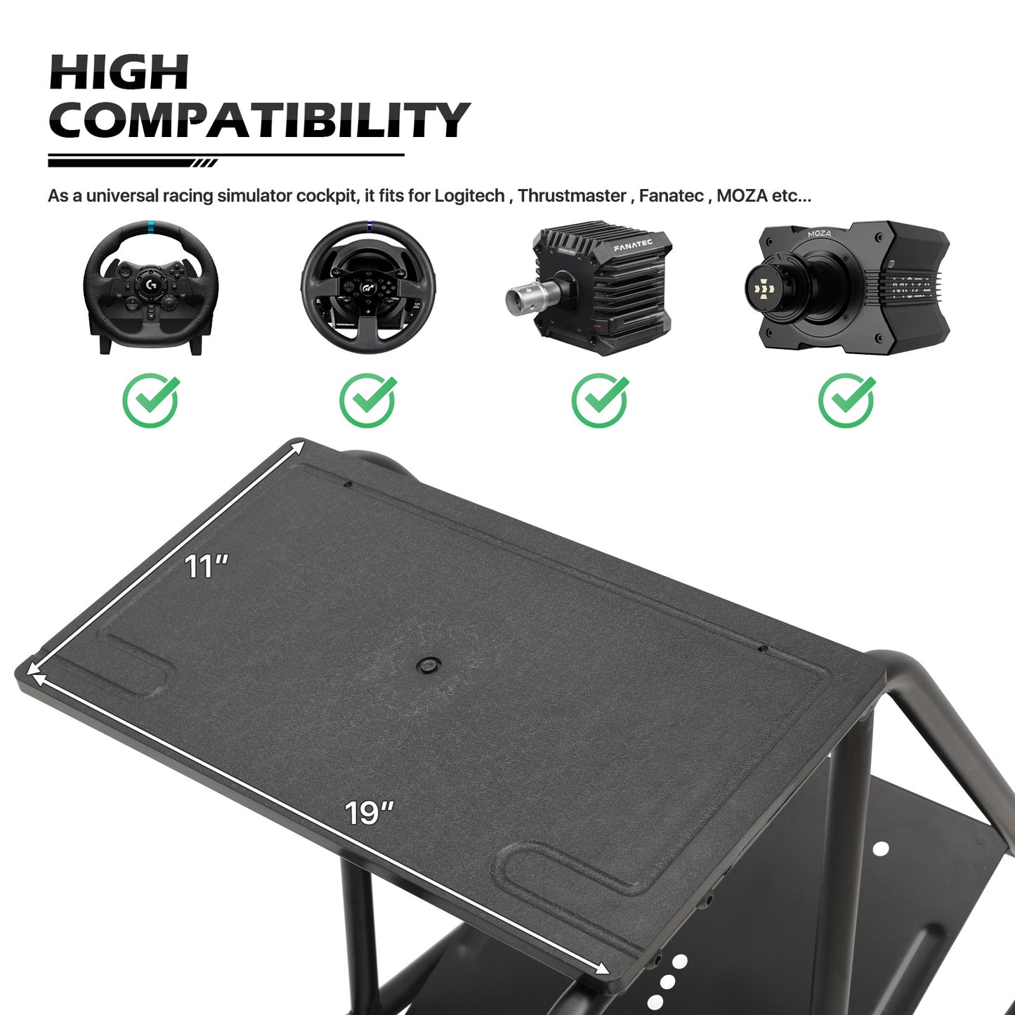 Racing Simulator Cockpit Wheel Stand