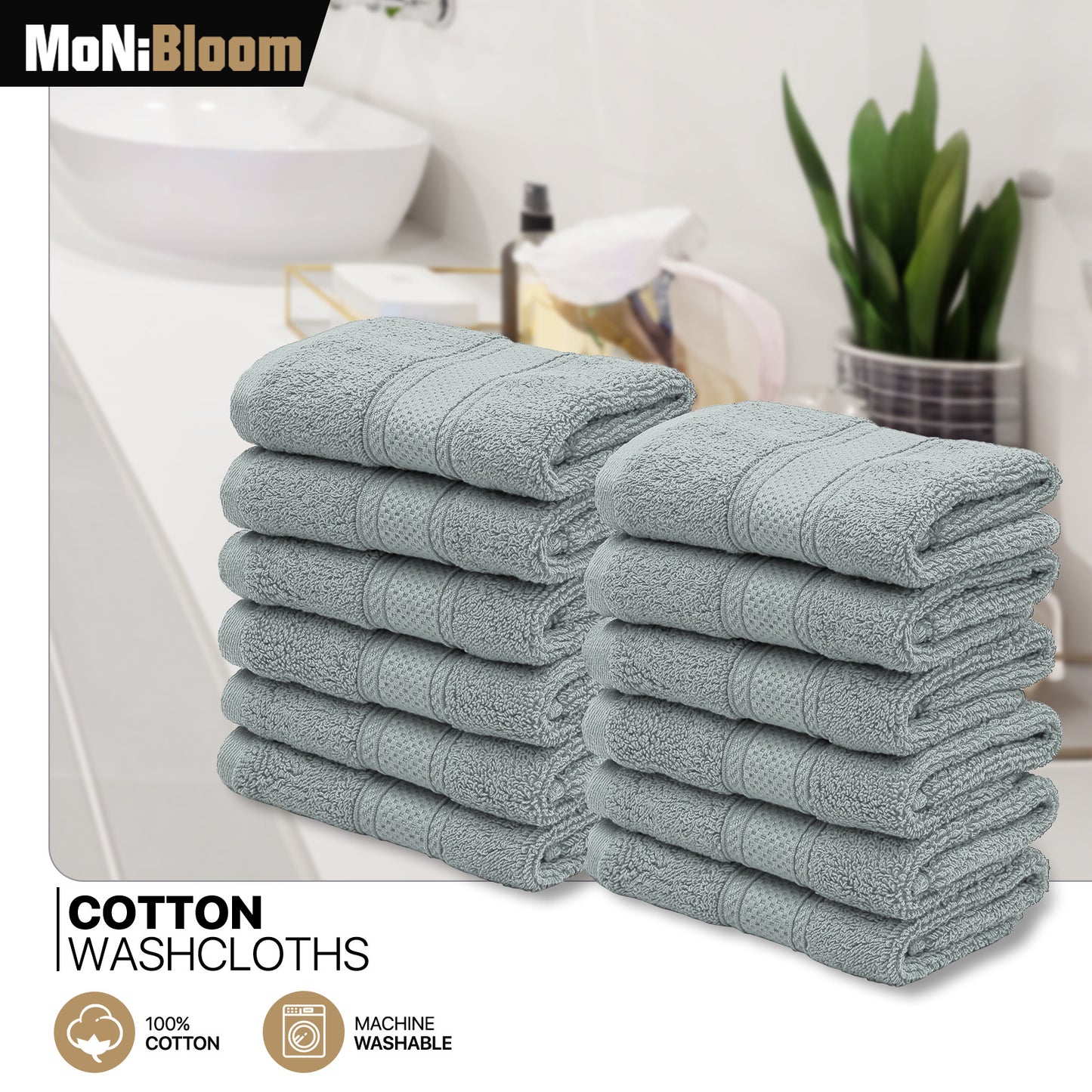 Towel - 12*Washcloth - 12*12 inch