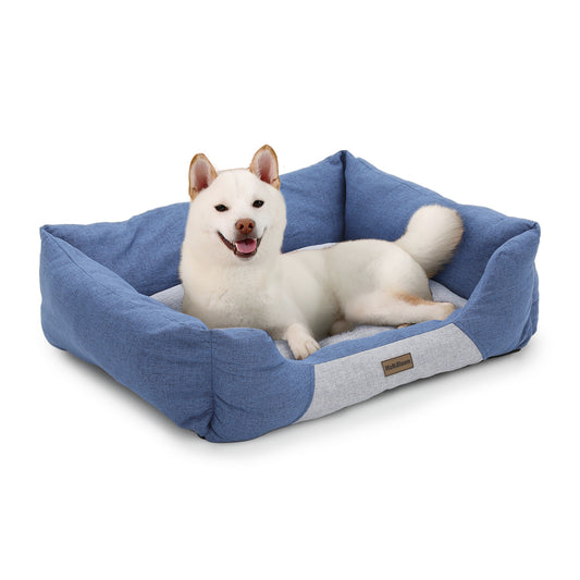 Pet Bed - Rectangle - 32'' Length - Linen-like - Machine Washable