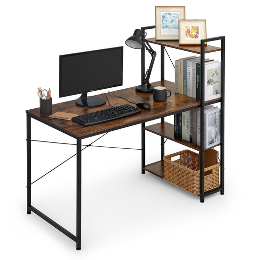 Computer Desk 47"x25"x48" w/ 3 Tier Storage Rack