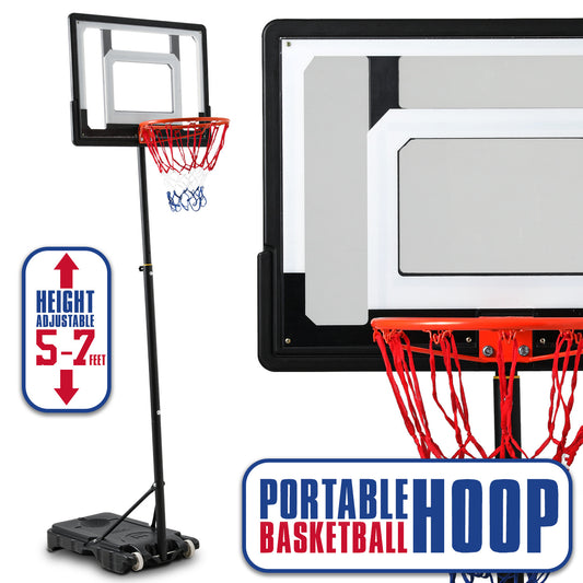 7 Ft Adjustable Height Portable Basketball Hoop