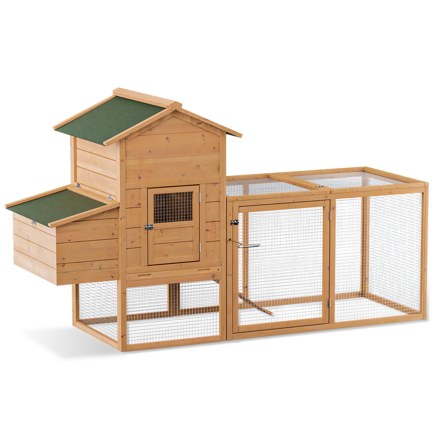 Wooden Rabbit Hutch - Ramp+Nesting Box - Chicken Coop