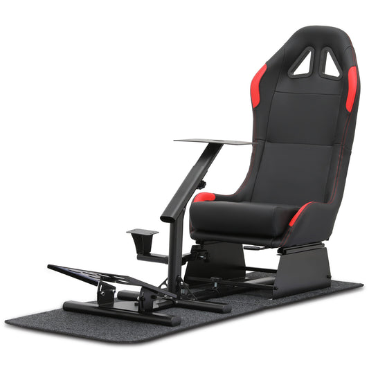Racing Simulator Cockpi - Adjustable Gaming Seat - Red