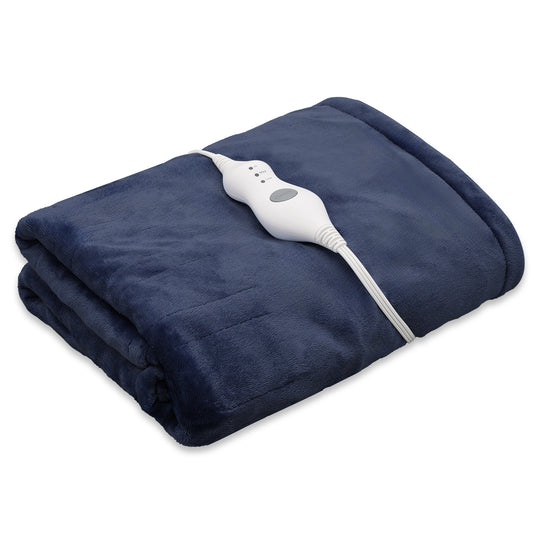 Heated Electric Blanket Throw - 60"x45" Cozy Flannel - 4 Hour Timer 3 Heating Levels