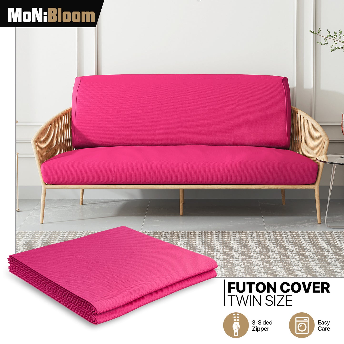 Futon Cover - Polyester - Twin Size 39"x75"x2"