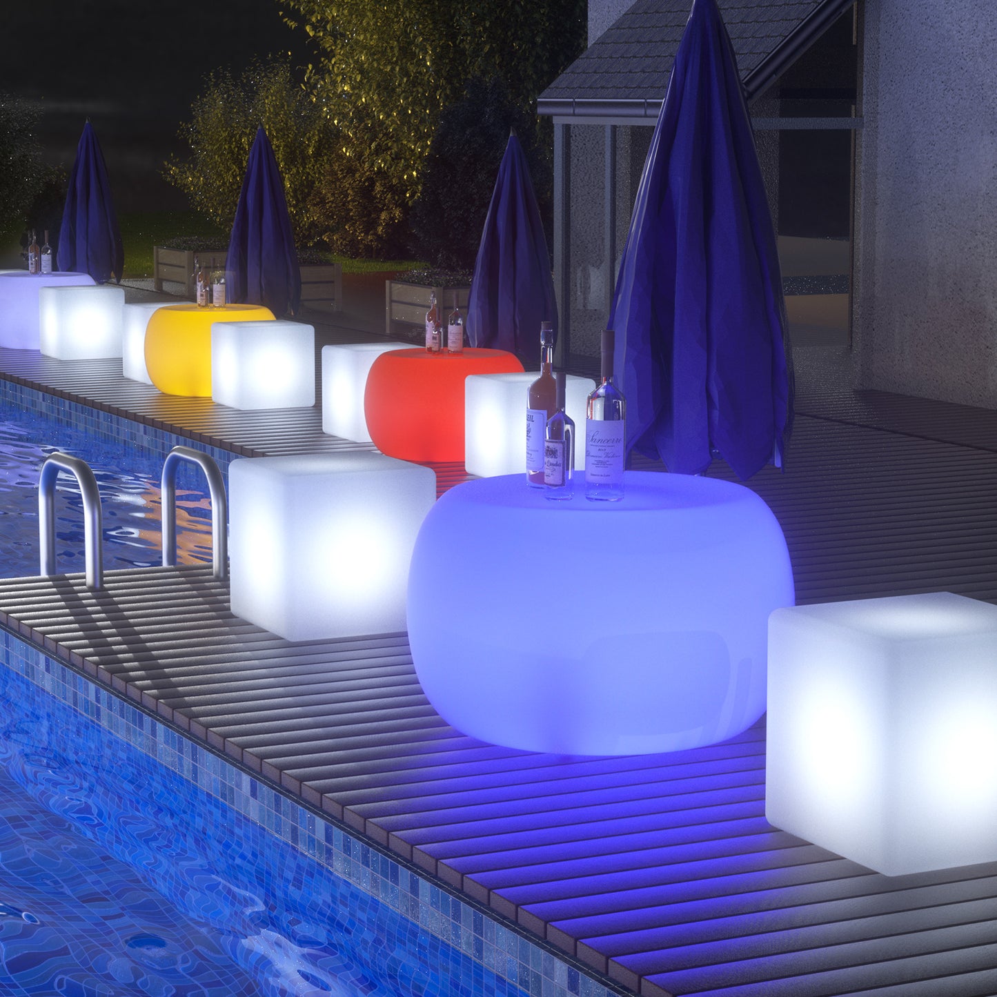 LED Bar Table - Oblate Ball Shape - 16 Colors Changing - with Remote Control